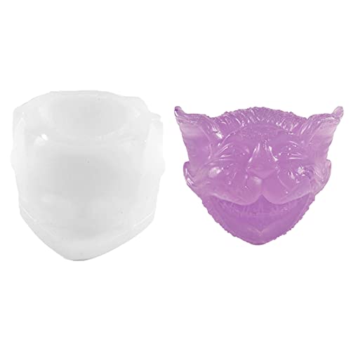 10 x Katzenharz-Form, Epoxidharz-Seifenform, Aromatherapie-Wachs, böse Katzenkopfform, 3D-Form, Silikonkegelform im Halloween-Stil für die Herstellung von Aakoma 10 x Katzenharz-Form, Epoxidharz-Seifenform, Aromatherapie-Wachs, böse Katzenkopfform, 3D-Form, Silikonkegelform im Halloween-Stil für die Herstellung von Aakoma von AAKOMA
