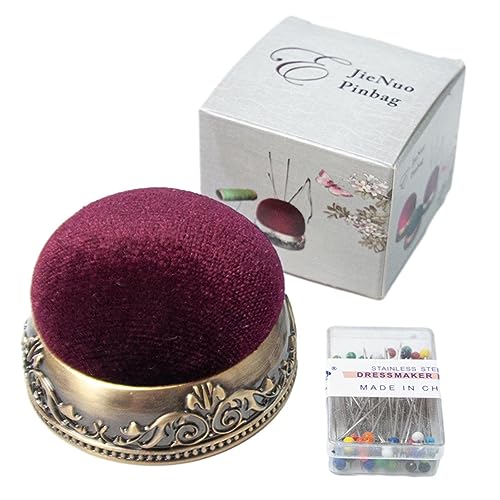 AAKOMA Set mit Nadeln und Nähnadeln, Retro-Nadeln, tropfsicher, für Perlennadeln – Kissen für Vintage-Nähen in halber Form im Court-Stil von AAKOMA