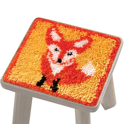AAKOMA Teppiche mit Haken für Kinder – Kit zur Herstellung von Teppichen 11,81 x 11,81 Zoll | Nadelgarn Kit zur Herstellung von Teppichen DIY Teppich Häkelgarn Kit Mehrzweck-Häkelgarn von AAKOMA