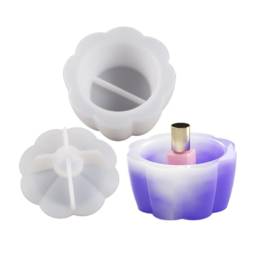 DIY Kerzengläser Formen | Silikonform für Blumentöpfe Harz Tasse Gießform | Kerzenhalter mit Deckel | Blumenvasenformen für Blumenampeln, für Projekte Aakoma von AAKOMA