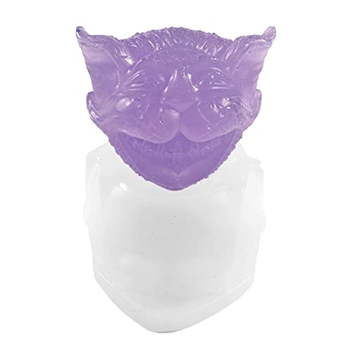 Katzenkopf-Harzform - Epoxidharz Gießseifenform | handgefertigte Kegelkerzenherstellungsform für Halloween, Silikonform für die Herstellung von Aakoma Katzenkopf-Harzform - Epoxidharz Gießseifenform | handgefertigte Kegelkerzenherstellungsform für Halloween, Silikonform für die Herstellung von Aakoma von AAKOMA