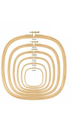 AARNAV Quadratischer Holz-Kreuzstich, Stickrahmen, Ringrahmen, DIY, Basteln, Nähen, quadratische Form, Stickrahmen, Größen 20,3 cm bis 45,7 cm, wählen Sie Ihre Größe (2,5 x 20,3 cm) AARNAV Quadratischer Holz-Kreuzstich, Stickrahmen, Ringrahmen, DIY, Basteln, Nähen, quadratische Form, Stickrahmen, Größen 20,3 cm bis 45,7 cm, wählen Sie Ihre Größe (2,5 x 20,3 cm) von AARNAV