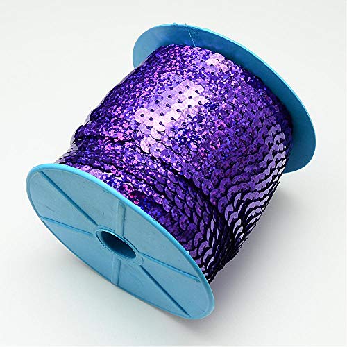 5 m Paillettenband 6 mm Holo oder AB-Farben (0,51€ je Meter) (Dunkellila) von AB-Fashion 07