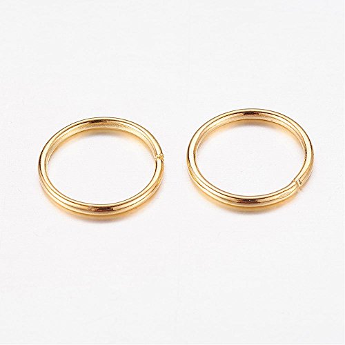 AB-Fashion 07 10 mm Biegeringe offen (10x1,0mm) - Goldfarben, 10 Stück (20) von AB-Fashion 07