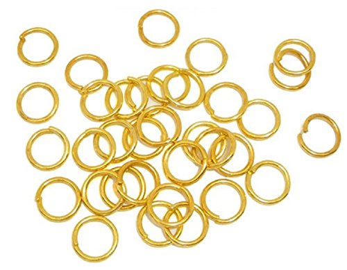 AB-Fashion 07 10mm Biegeringe offen (10x1,00mm) - Goldfarben, 10 Stück von AB-Fashion 07