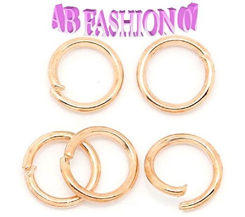 AB-Fashion 07 6mm Biegeringe offen (6x1mm) - RoséGold, 100 Stück von AB-Fashion 07