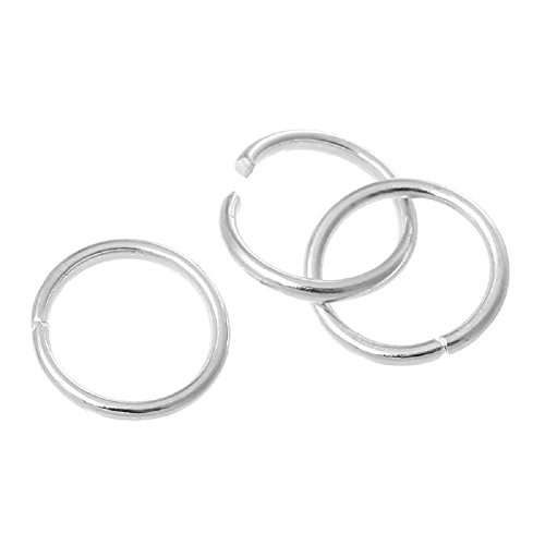 Biegeringe 14mm Versilbert 50 Stück (Versilbert, 50) von AB-Fashion 07