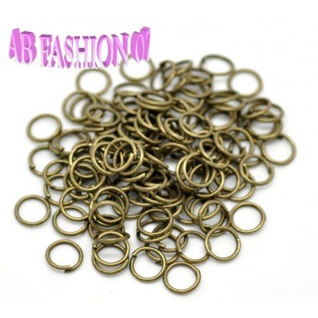 Biegeringe 5mm offen (5x0,75mm) - Bronze, 100 Stück von AB-Fashion 07