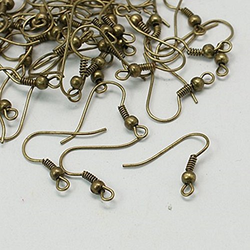 Ohrhaken Fischhaken 18x19mm - Bronze, 30 Stück von AB-Fashion 07