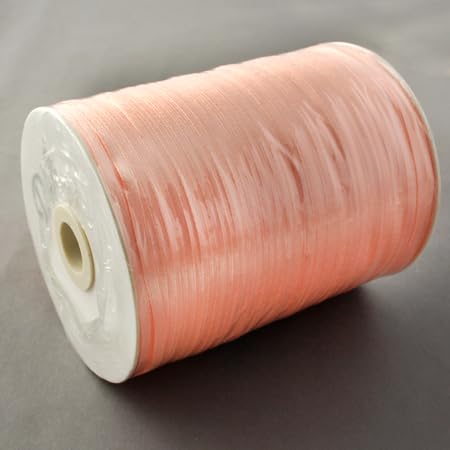 Satinband 1-10 Meter, 3 mm Breit 14 Farben (Lachs, 10) von AB-Fashion 07