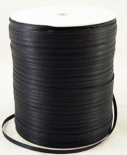 Satinband 1-10 Meter, 3 mm Breit 14 Farben (Schwarz, 3) von AB-Fashion 07