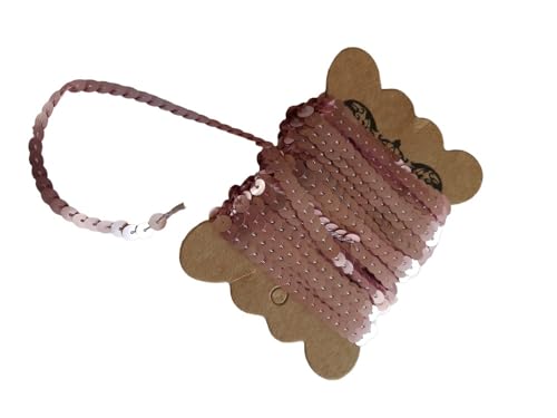 5 m Paillettenband 6 mm AB-Farben (0,51€ je Meter) (Altrosa) von AB-Fashion 07