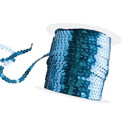 5 m Paillettenband 6 mm Holo oder AB-Farben (0,51€ je Meter) (Blau AB-Farbe) von AB-Fashion 07