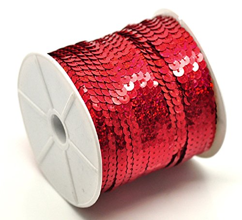 5 m Paillettenband 6 mm Holo oder AB-Farben (0,56€ je Meter) (Rot AB) von AB-Fashion 07