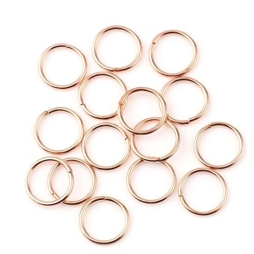 Biegeringe RoséGold 10 mm offen 10-100 Stück (Rosegold, 10 Stück) von AB-Fashion07