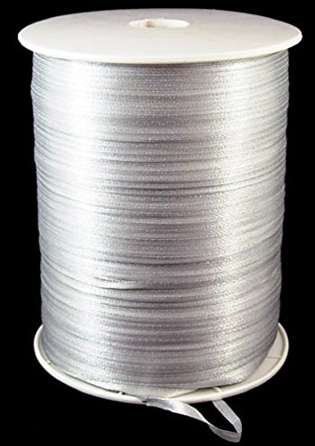 Satinband 1-10 Meter, 3 mm Breit 14 Farben (Silber, 1) von AB-Fashion07