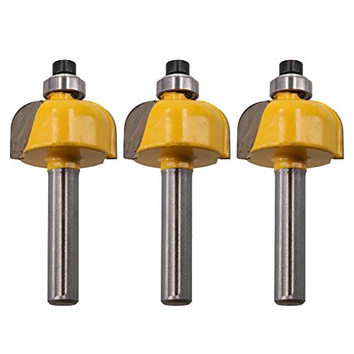 TCT Bearing Cove Box Fräsfräser 22 mm D 6,3 mm Radius Schneiden 1/4 Zoll Schaft 3 Stück von AB Tools-Toolzone
