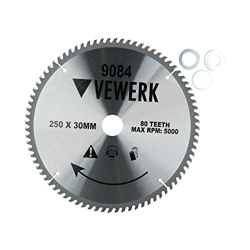 Kreissägeblätter, Wolframcarbid, 80 Zähne, 250 mm x 30 mm Kreissägeblätter, Wolframcarbid, 80 Zähne, 250 mm x 30 mm von AB Tools