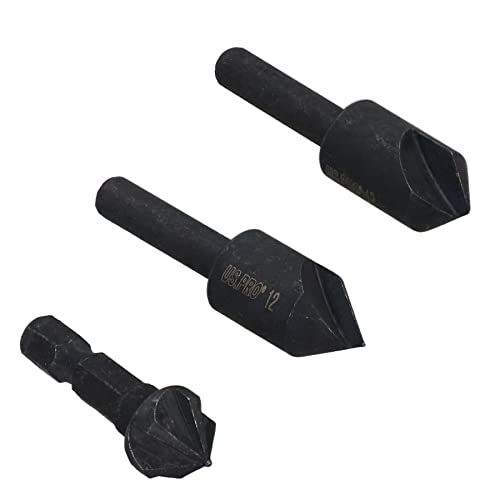 Kegelsenkerbohrer, 70 + 90 Grad Fase, für Weichmetall und Holz, 3 Stück Kegelsenkerbohrer, 70 + 90 Grad Fase, für Weichmetall und Holz, 3 Stück von AB Tools