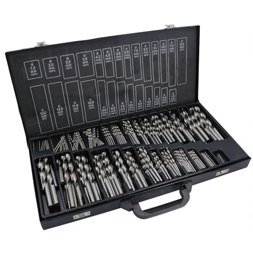 HSS-G Metrisches Bohrer-Set, 230-teilig, Split-Punkt-Bohrer, Metall, Kunststoff, Kupfer, 1 mm – 13 mm HSS-G Metrisches Bohrer-Set, 230-teilig, Split-Punkt-Bohrer, Metall, Kunststoff, Kupfer, 1 mm – 13 mm von AB Tools