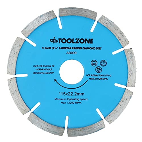 Mortar Raking Disc 4-1/2" 115mm Diamond Pointing Angle Grinder Blade Masonry von AB Tools