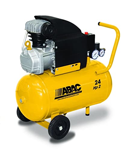 ABAC Luftkompressor POLE POSITION B20 BASELINE, 24-Liter Luftkompressor, Doppeldruckmesser, Max. Druck 8 Bar, Öleinspritzung, Transporträder, 2 PS Leistung von ABAC