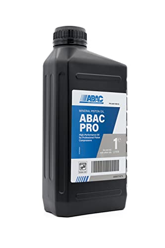 ABAC PRO Kolbenluftkompressor-Schmieröl, Mineralöl für Kompressoren, bis zu 250 Betriebsstunden, Viskositätsklasse ISO VG 100, 1-L-Flasche von ABAC