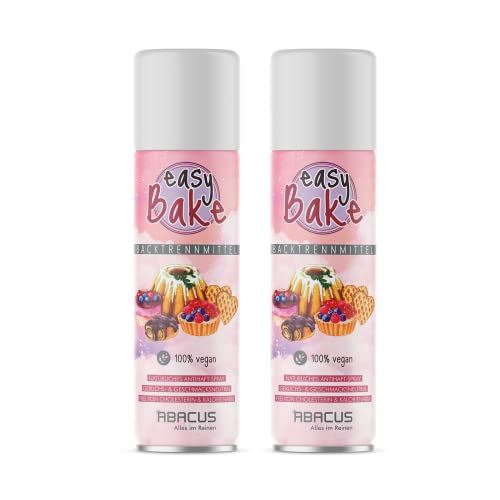ABACUS® Backtrennspray, Backspray, Back-Trennmittel, veganes Trennspray zum Backen – Backtrennspray für alle Backformen – Backtrennspray 2x 200 ml (7626.2) von ABACUS