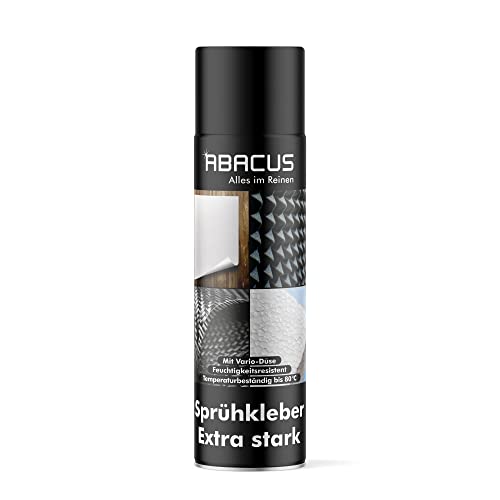 ABACUS® Sprühkleber Extrem Stark, Industriekleber, Industriesprühkleber, Universalkleber, Sprüh Kleber, Klebespray, Klebspray, Sprühklebstoff, Power Glue – Sprühkleber extra stark 500 ml (3580) von ABACUS