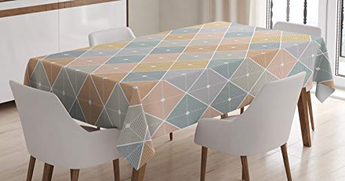 ABAKUHAUS Abstrakt Tischdecke, Geometrische Rhomben, Für den Inn und Outdoor Bereich geeignet Waschbar Druck Klar Kein Verblassen, 140 x 240 cm, Mehrfarbig ABAKUHAUS Abstrakt Tischdecke, Geometrische Rhomben, Für den Inn und Outdoor Bereich geeignet Waschbar Druck Klar Kein Verblassen, 140 x 240 cm, Mehrfarbig von ABAKUHAUS