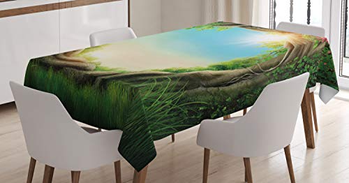 ABAKUHAUS Baum Tischdecke, Verzauberter Wald im Frühjahr, Pflegeleicht mit Modernster Druck Technologie Waschbar und Personalisiert, 140 x 170 cm, Kakao Grün Rosa ABAKUHAUS Baum Tischdecke, Verzauberter Wald im Frühjahr, Pflegeleicht mit Modernster Druck Technologie Waschbar und Personalisiert, 140 x 170 cm, Kakao Grün Rosa von ABAKUHAUS