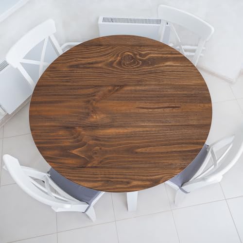 ABAKUHAUS Hölzern Elastisches Rundtischtuch, Natur Wald Bäume Kunst, Rundum-elastische Stofftischdecke, 114 cm - 142 cm, Braun ABAKUHAUS Hölzern Elastisches Rundtischtuch, Natur Wald Bäume Kunst, Rundum-elastische Stofftischdecke, 114 cm - 142 cm, Braun von ABAKUHAUS