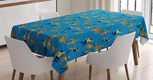 ABAKUHAUS Karneval Tischdecke, Männer und Frauen in den Kostümen, Für den Inn und Outdoor Bereich geeignet Waschbar Druck Klar Kein Verblassen, 140 x 170 cm, Mehrfarbig ABAKUHAUS Karneval Tischdecke, Männer und Frauen in den Kostümen, Für den Inn und Outdoor Bereich geeignet Waschbar Druck Klar Kein Verblassen, 140 x 170 cm, Mehrfarbig von ABAKUHAUS