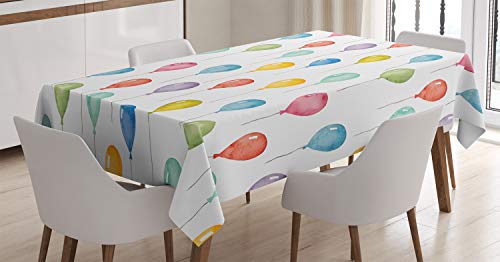 ABAKUHAUS Kids Tischdecke, Bunte Ballone, Personalisierter Druck Klare Farben ohne Verblassen Waschbar für Außen Bereich, 140 x 200 cm, Gelb Rot Grün ABAKUHAUS Kids Tischdecke, Bunte Ballone, Personalisierter Druck Klare Farben ohne Verblassen Waschbar für Außen Bereich, 140 x 200 cm, Gelb Rot Grün von ABAKUHAUS
