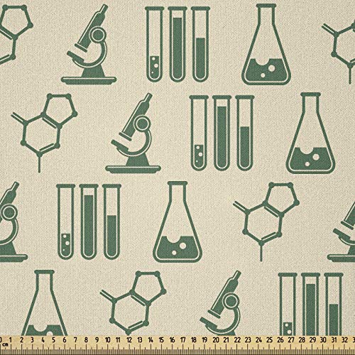 ABAKUHAUS Labor Microfaser Stoff als Meterware, Arzneimittelanalyse, Deko Basteln Polsterstoff Textilien, 2M (148x200cm), Jägergrün und Beige von ABAKUHAUS