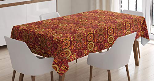 ABAKUHAUS Mandala Tischdecke, Floral Boho Geometrisch, Für den Inn und Outdoor Bereich geeignet Waschbar Druck Klar Kein Verblassen, 140 x 200 cm, Mehrfarbig ABAKUHAUS Mandala Tischdecke, Floral Boho Geometrisch, Für den Inn und Outdoor Bereich geeignet Waschbar Druck Klar Kein Verblassen, 140 x 200 cm, Mehrfarbig von ABAKUHAUS