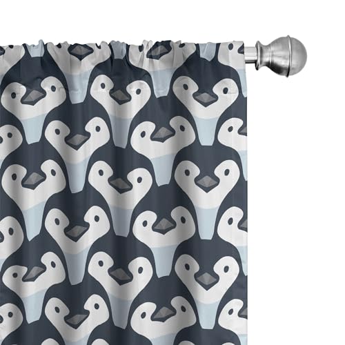 ABAKUHAUS Pinguin Vorhänge, Gardinen, Baby-Vögel Gesicht Muster, Fensterbehandlungen für Wohnzimmer Schlafzimmer Dekor, 2 Stück 75 cm b x 225 cm h, Blaugrau Babyblau ABAKUHAUS Pinguin Vorhänge, Gardinen, Baby-Vögel Gesicht Muster, Fensterbehandlungen für Wohnzimmer Schlafzimmer Dekor, 2 Stück 75 cm b x 225 cm h, Blaugrau Babyblau von ABAKUHAUS