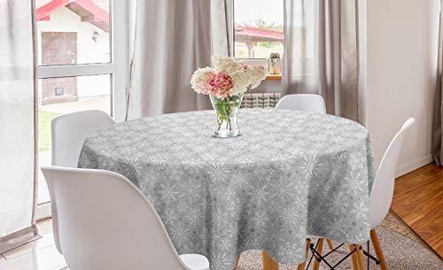 ABAKUHAUS Weihnachten Runde Tischdecke, Schnee, Kreis Tischdecke Abdeckung für Esszimmer Küche Dekoration, 150 cm, Grau weiß ABAKUHAUS Weihnachten Runde Tischdecke, Schnee, Kreis Tischdecke Abdeckung für Esszimmer Küche Dekoration, 150 cm, Grau weiß von ABAKUHAUS