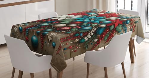 ABAKUHAUS Weihnachten Tischdecke, Fettgedruckte Weihnachtsstern Kunst, Schmutzabweisent mit Modernster Druck Technologie Waschbar Klare Farben, 140 x 200 cm, Dunkel türkis Rubin Sepia ABAKUHAUS Weihnachten Tischdecke, Fettgedruckte Weihnachtsstern Kunst, Schmutzabweisent mit Modernster Druck Technologie Waschbar Klare Farben, 140 x 200 cm, Dunkel türkis Rubin Sepia von ABAKUHAUS