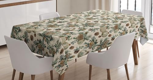 ABAKUHAUS Weihnachten Tischdecke, Weihnachtskugeln Liebeszeit, Druck mit Klaren Farben ohne Verblassen Waschbar für innen oder Außen Bereich, 140 x 200 cm, Braun Grün Blau ABAKUHAUS Weihnachten Tischdecke, Weihnachtskugeln Liebeszeit, Druck mit Klaren Farben ohne Verblassen Waschbar für innen oder Außen Bereich, 140 x 200 cm, Braun Grün Blau von ABAKUHAUS