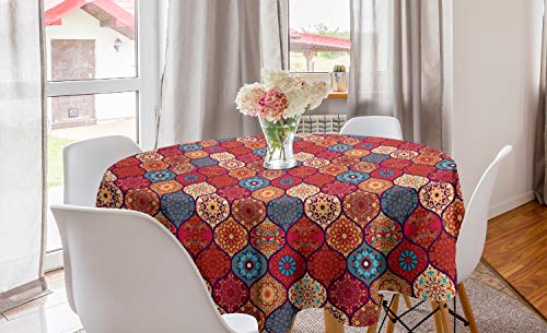 ABAKUHAUS marokkanisch Runde Tischdecke, Oriental Wellig Natur, Kreis Tischdecke Abdeckung für Esszimmer Küche Dekoration, 150 cm, Mehrfarbig ABAKUHAUS marokkanisch Runde Tischdecke, Oriental Wellig Natur, Kreis Tischdecke Abdeckung für Esszimmer Küche Dekoration, 150 cm, Mehrfarbig von ABAKUHAUS
