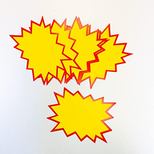 Preisetiketten im 100er-Pack [Star-Modell] um die Aufmerksamkeit Ihrer Kunden zu rufen und Ihren Verkauf zu erhöhen! Verwenden Sie es als Schilder, Angeboteplakate, Preisetiketten (M) von ABARNOM