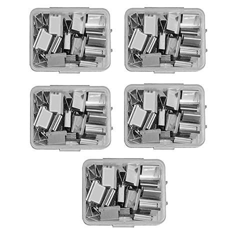 Closure clips,Verschlussclips, 250 Edelstahl-Metallclips, geeignet für Küchen, Büros, Schulen und andere Orte,Clam Clip Dispenser,Refill Heftklammern.(250 Stück) von BGCYEGD