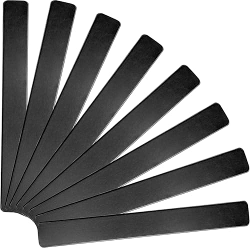 ABBECIAO Armbandrohlinge aus eloxiertem Aluminium, 1,9 x 17,8 x 0,1 cm, Lasergravur, Schwarz, 10 Stück von ABBECIAO