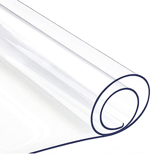ABBNIA Transparente Tischdecke, durchsichtiger PVC-Tischschutz, Kunststoff-Tischdeckenabdeckung, Matte, transparente Vinyl-Tischdecke, strapazierfä ABBNIA Transparente Tischdecke, durchsichtiger PVC-Tischschutz, Kunststoff-Tischdeckenabdeckung, Matte, transparente Vinyl-Tischdecke, strapazierfä von ABBNIA