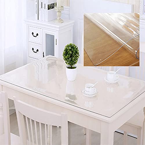 ABBNIA Transparente Tischdecke, wasserdicht, auslaufsicher, Glasschutz für Schreibtischplatten, durchsichtige Schutzmatte, transparente Tischdecke ABBNIA Transparente Tischdecke, wasserdicht, auslaufsicher, Glasschutz für Schreibtischplatten, durchsichtige Schutzmatte, transparente Tischdecke von ABBNIA