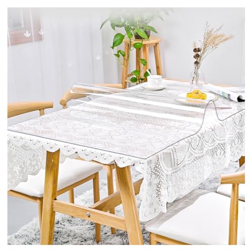 Transparente PVC-Tischdecke, Tischschutz, transparente, wasserdichte Tischdecke, abwischbare Tischdecke, wasserdichte, klare Tischdecke, für Transparente PVC-Tischdecke, Tischschutz, transparente, wasserdichte Tischdecke, abwischbare Tischdecke, wasserdichte, klare Tischdecke, für von ABBNIA