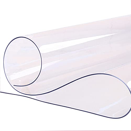 Transparente Tischdecke, Kunststoff-Tischdecke, abwischbar, schützende Tischdecke, PVC-Vinyl, Konferenzmöbel, Küche, Esszimmer, Tischplatte, von ABBNIA