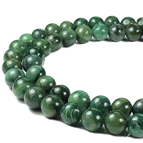 [ABCgems] Afrikanischer Verdit AKA afrikanische Jade (Klasse AA, schöne Farbe) winzige 6 mm glatte runde Perlen für Schmuckherstellung von ABC GEMS USA