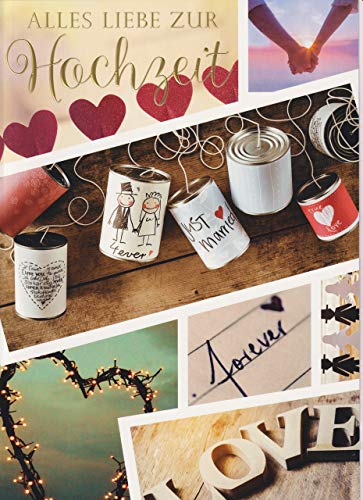 ABC Kunst- und Glückwunschkarten A4 XXL Hochzeitskarte 4ever Love - Alles Liebe von ABC Kunst- und Glückwunschkarten